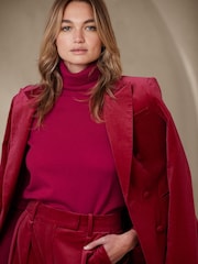 Banana Republic Red Micaela Cashmere Turtleneck Jumper - Image 1 of 1