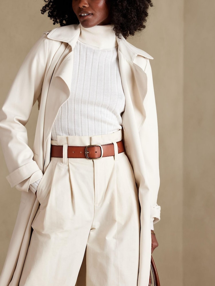 Banana Republic White Lucci Merino Turtleneck Jumper - Image 1 of 1