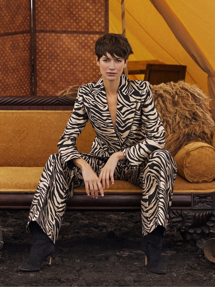 Banana Republic Zebra Print Eclat Brocade Blazer - Image 1 of 7