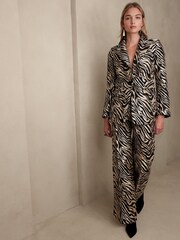 Banana Republic Zebra Print Eclat Brocade Blazer - Image 4 of 7