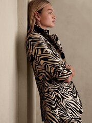 Banana Republic Zebra Print Eclat Brocade Blazer - Image 5 of 7