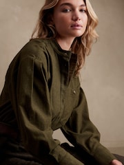 Banana Republic Green Piazza Flannel Shirt - Image 1 of 1