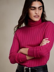 Banana Republic Pink Lucci Merino Turtleneck Jumper - Image 1 of 1