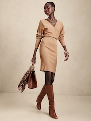 Banana Republic Brown Rina Wrap-Front Dress - Image 1 of 1