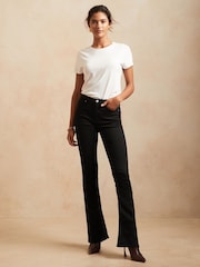 Banana Republic Black High-Rise Flare Soft Sculpt Jeans - Image 1 of 5