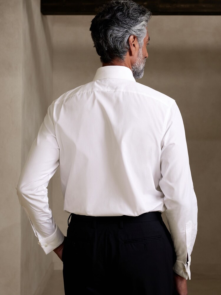 Banana Republic White Sutton Tuxedo Shirt - Image 2 of 4