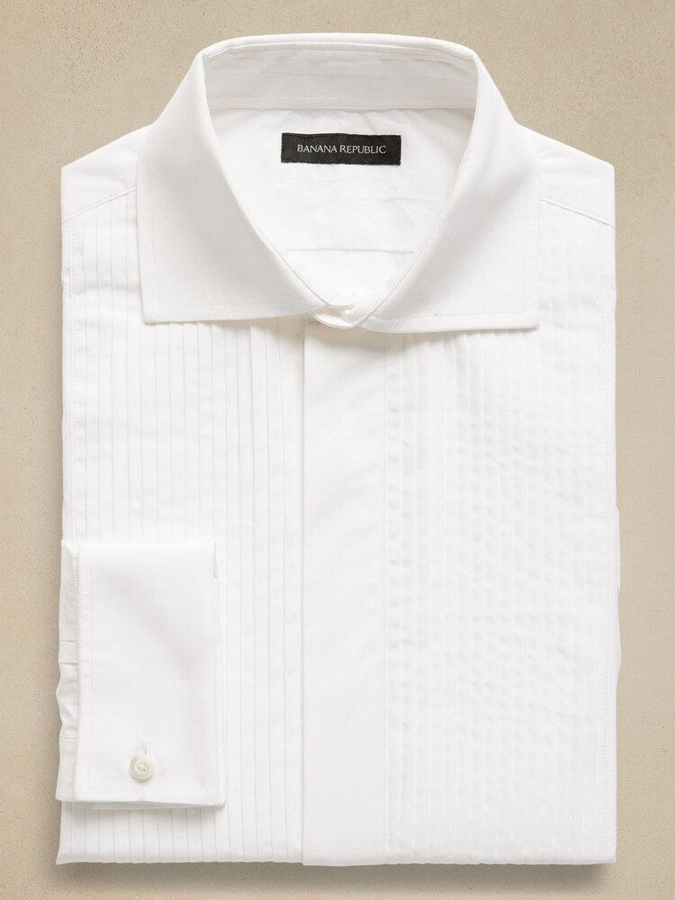 Banana Republic White Sutton Tuxedo Shirt - Image 4 of 4