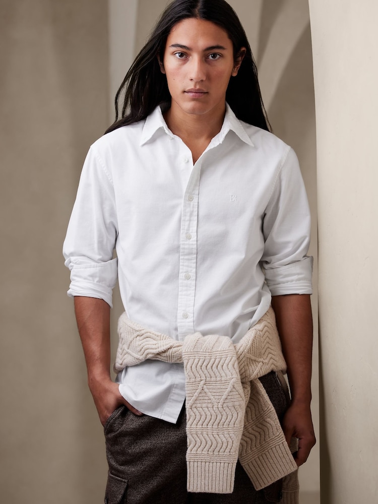 Banana Republic White Oxford Dress Shirt - Image 1 of 1