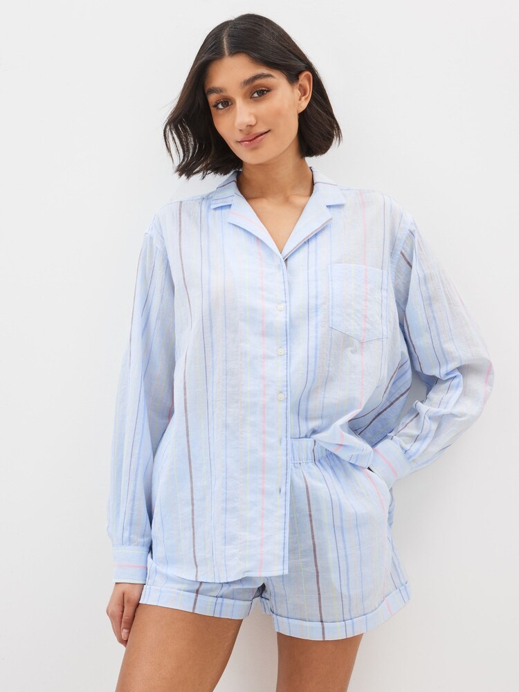 Buy Gap Blue Stripe Long Sleeve Pyjama Top from the Next UK online shop