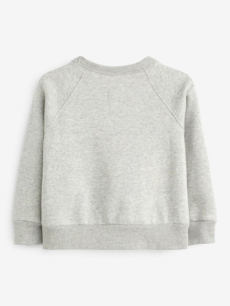 Gap Grey Glitter Logo Crew Neck Sweatshirt - Image 2 of 3