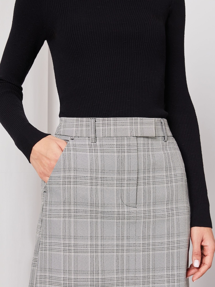 Lipsy Black Grey Check Mini skirt - Image 2 of 4