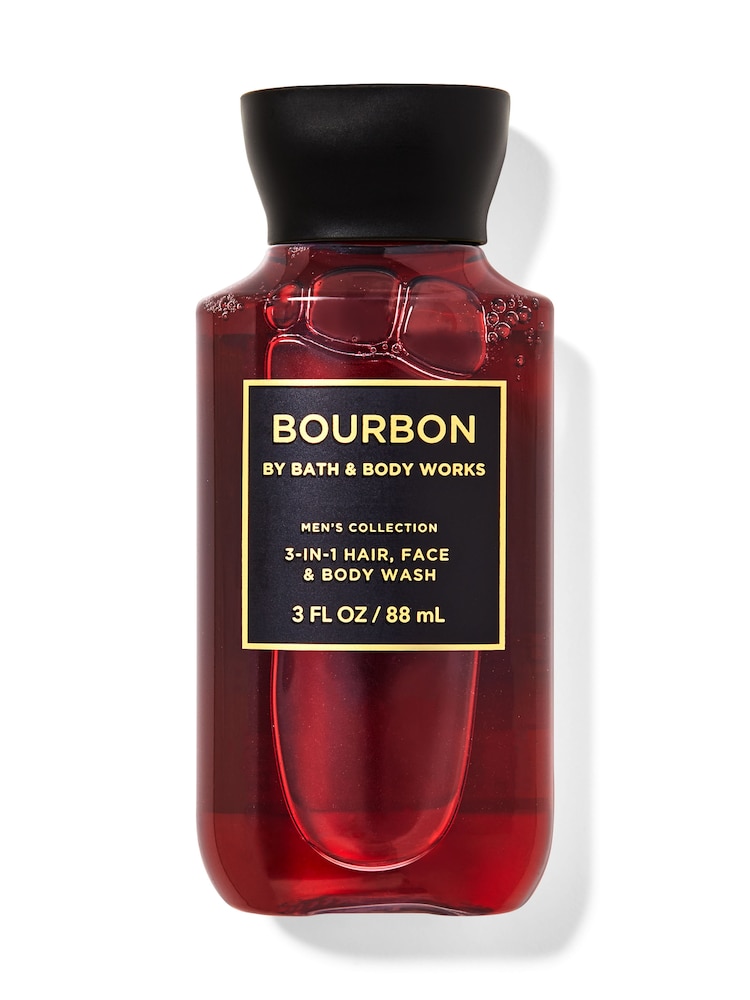 Bath & Body Works Bourbon Travel Size 3-in-1 Hair, Face and Body Wash 3 fl oz / 88 mL - Image 1 of 1