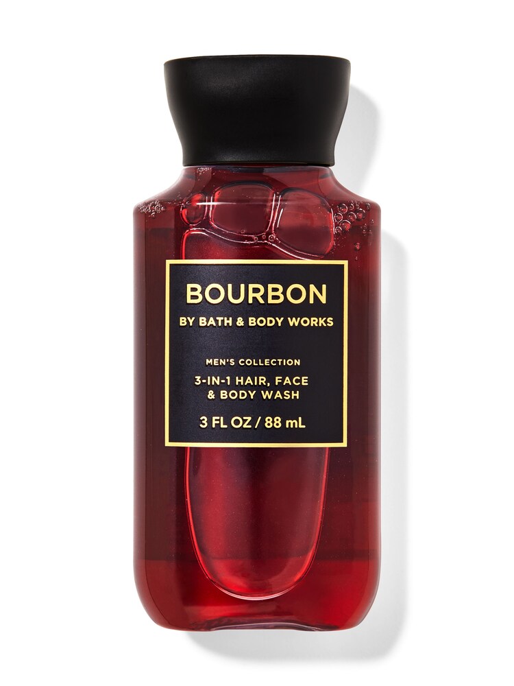 Bath & Body Works Bourbon Travel Size 3-in-1 Hair, Face and Body Wash 3 fl oz / 88 mL - Image 1 of 1 Bath & Body Works Bourbon Travel Size 3-in-1 Hair, Face and Body Wash 3 fl oz / 88 mL - Image 1 of 1