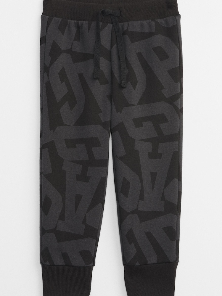 Gap Black Print Logo Joggers - Image 1 of 1 Gap Black Print Logo Joggers - Image 1 of 1