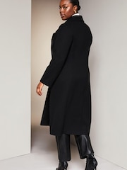 Lipsy Black Curve Single Button Long Tailored Coat - Image 2 of 4
