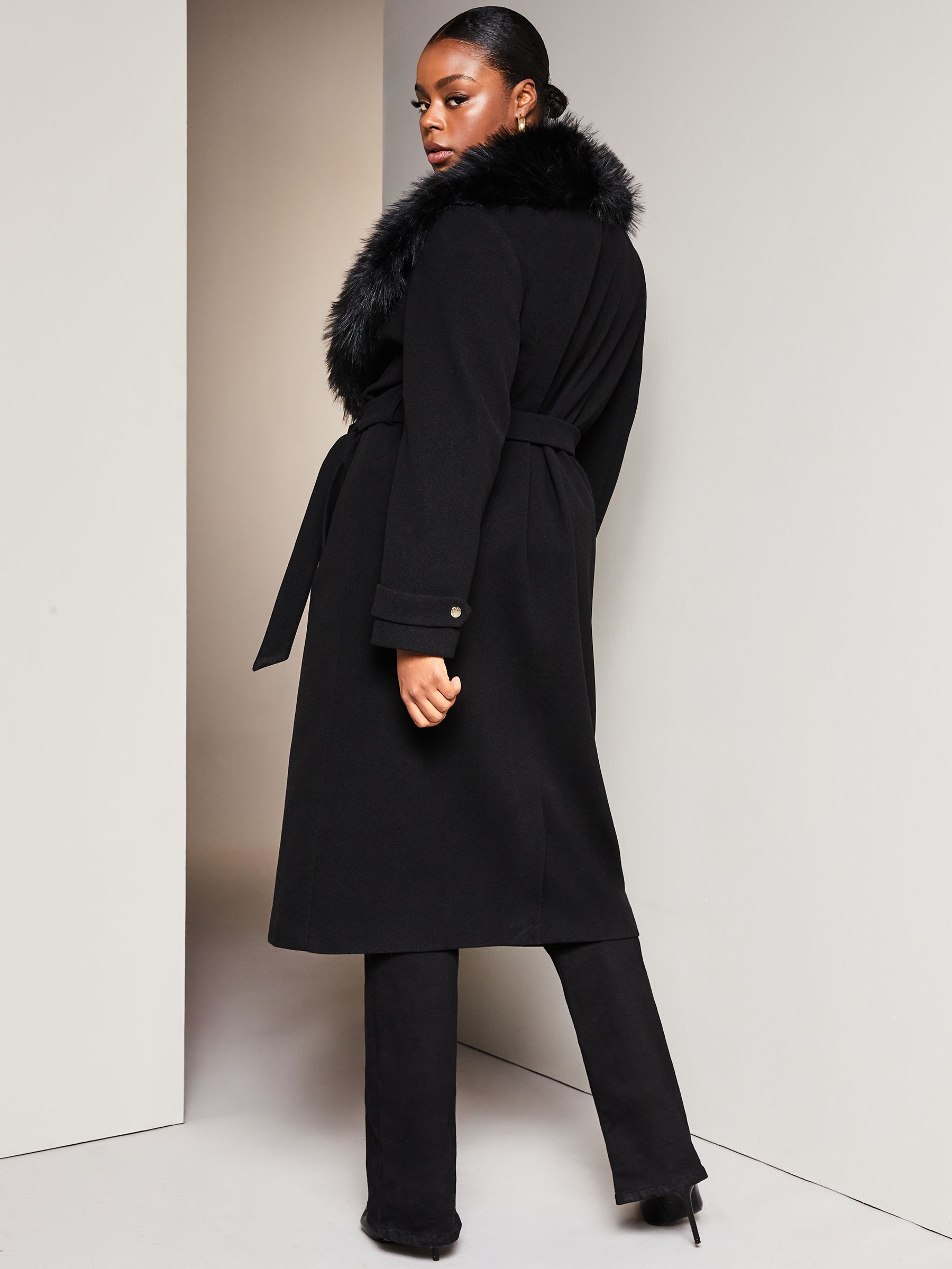 Longline wrap coat outlet