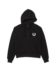 Victoria's Secret PINK Pure Black Zip Up Hoodie - Image 3 of 3