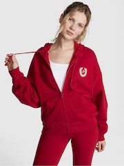 Victoria's Secret PINK Red Laquer Zip Up Hoodie - Image 1 of 4