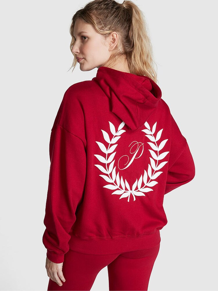 Victoria's Secret PINK Red Laquer Zip Up Hoodie - Image 2 of 4