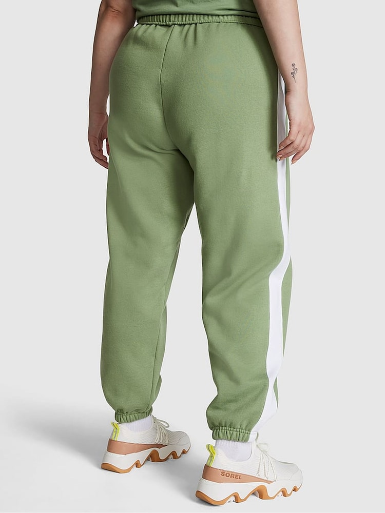 Victoria's Secret PINK Wild Grass Green Fleece Cuffed Jogger - Image 2 of 3 Victoria's Secret PINK Wild Grass Green Fleece Cuffed Jogger - Image 2 of 3