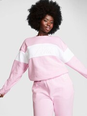 Victoria's Secret PINK Spring Orchid Pink Fleece Sweatshirt - Image 1 of 4