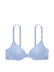Victoria's Secret PINK Blue Harbor Lightly Lined Demi Cotton Logo Bra - Image 3 of 3