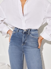 Lipsy Mid Blue Sculpt High Waist Straight Leg jeans - Image 4 of 4
