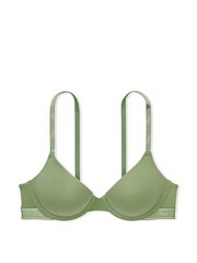 Victoria's Secret PINK Green Wild Grass T Shirt Cotton Logo Bra - Image 3 of 3