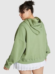 Victoria's Secret PINK Wild Grass Green Fleece Full Zip Hoodie - Image 2 of 3