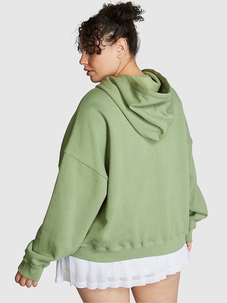 Victoria's Secret PINK Wild Grass Green Fleece Full Zip Hoodie - Image 2 of 3