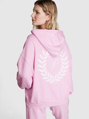 Victoria's Secret PINK Spring Orchid Pink Fleece Full Zip Hoodie - Image 2 of 3