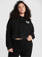 Victoria's Secret PINK Pure Black Cropped Hoodie - Image 1 of 3