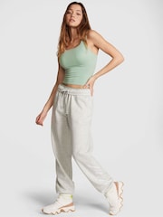 Victoria's Secret PINK Heather Stone Grey Fleece Joggers - Image 1 of 4