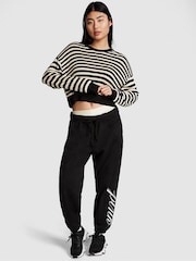 Victoria's Secret PINK Pure Black Fleece Joggers - Image 1 of 4