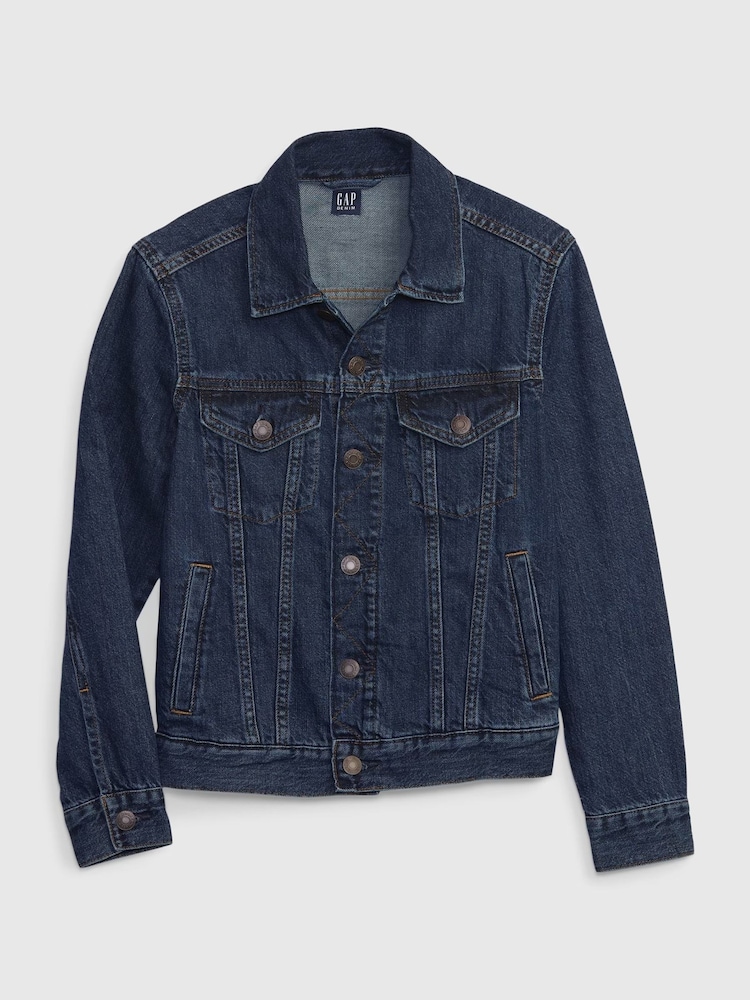 Gap Navy Blue Icon Denim Jacket (4-12yrs) - Image 1 of 4