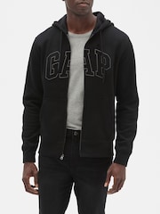 Gap Black Zip Up Arch Logo Hoodie - Image 1 of 3