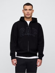 Gap Black Zip Up Arch Logo Hoodie - Image 4 of 7