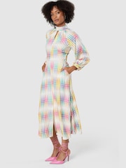 Closet Cream Multi High Neck Dress - Image 3 of 5