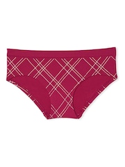 Victoria's Secret Red Shimmery Plaid Seamless Hiphugger Panty - Image 3 of 3