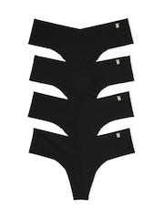 Victoria's Secret Black Thong 4 Pack Knickers - Image 5 of 5