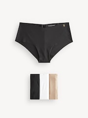 Victoria's Secret Black/Nude/White Cheeky 4 Pack Knickers - Image 1 of 5