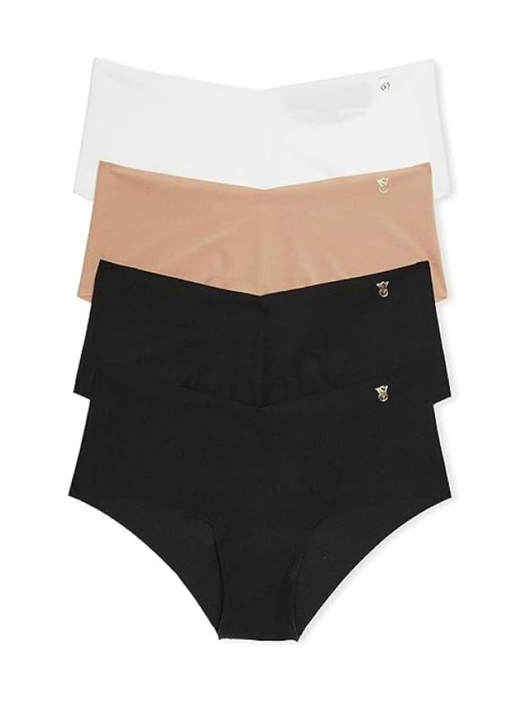 Victoria's Secret Black/Nude/White Cheeky 4 Pack Knickers - Image 5 of 5