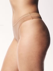 Victoria's Secret Black/White/Nude Thong Logo 4 Pack Knickers - Image 5 of 5