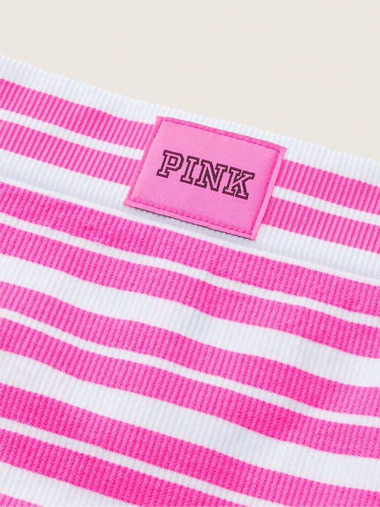 Victoria's Secret PINK Atomic Pink Striped Seamless High Waist Rib Bikini Underwear - Image 4 of 4 Victoria's Secret PINK Atomic Pink Striped Seamless High Waist Rib Bikini Underwear - Image 4 of 4