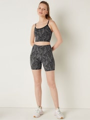 Victoria's Secret PINK Black Charcoal Marble Ultimate Lightly Lined Twist Back Sports Bra - Image 3 of 5