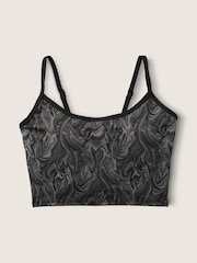 Victoria's Secret PINK Black Charcoal Marble Ultimate Lightly Lined Twist Back Sports Bra - Image 4 of 5