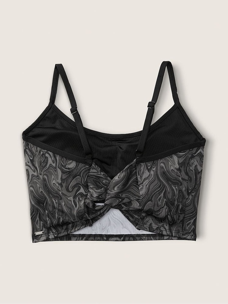 Victoria's Secret PINK Black Charcoal Marble Ultimate Lightly Lined Twist Back Sports Bra - Image 5 of 5 Victoria's Secret PINK Black Charcoal Marble Ultimate Lightly Lined Twist Back Sports Bra - Image 5 of 5