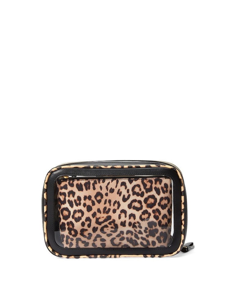 Victoria's Secret Luxe Leopard Brown Travel Trio Makeup Bag - Image 3 of 3 Victoria's Secret Luxe Leopard Brown Travel Trio Makeup Bag - Image 3 of 3