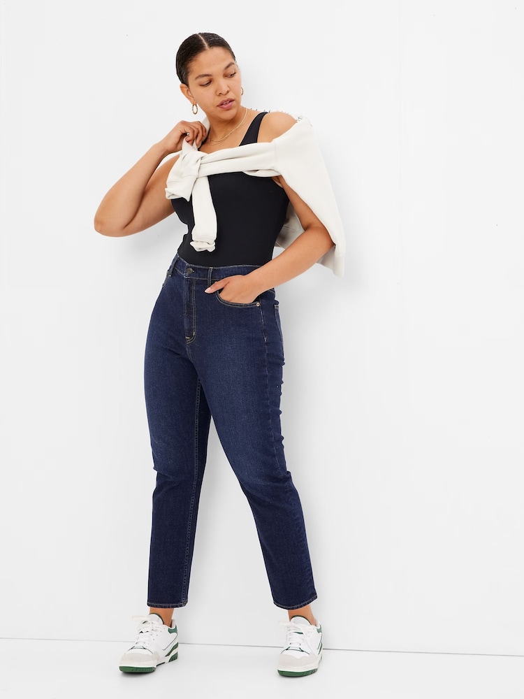 Gap Dark Wash Blue High Waisted Ankle Length Vintage Slim Jeans - Image 10 of 12