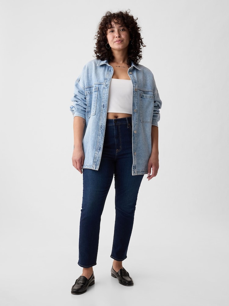 Gap Dark Wash Blue High Waisted Ankle Length Vintage Slim Jeans - Image 3 of 12